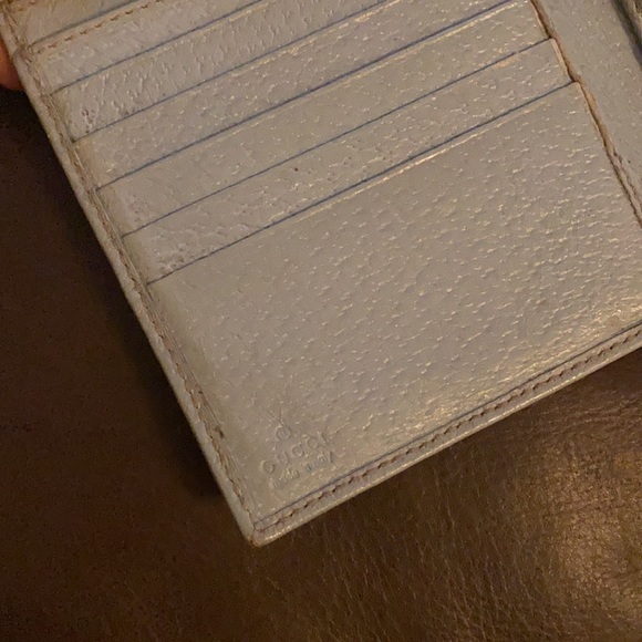 GUCCI Bamboo Wallet (Blue) - Authentic - Picture 6 of 9